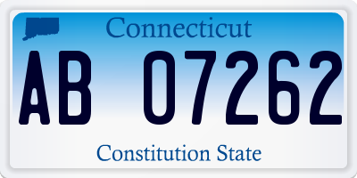 CT license plate AB07262