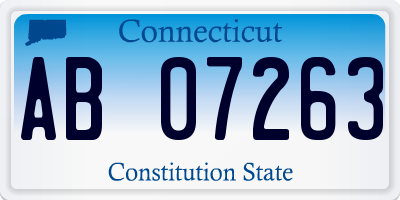 CT license plate AB07263