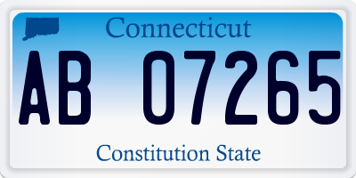 CT license plate AB07265