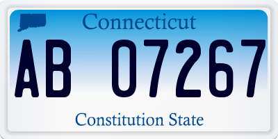 CT license plate AB07267