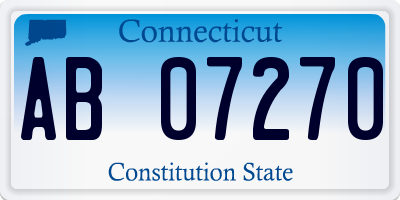 CT license plate AB07270
