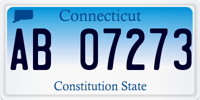 CT license plate AB07273