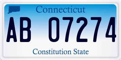 CT license plate AB07274