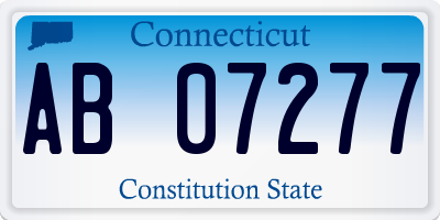 CT license plate AB07277