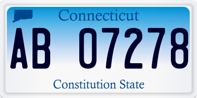 CT license plate AB07278