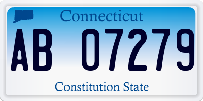 CT license plate AB07279