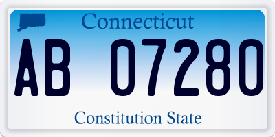 CT license plate AB07280