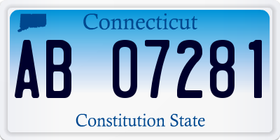 CT license plate AB07281