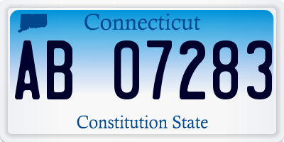 CT license plate AB07283