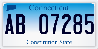 CT license plate AB07285