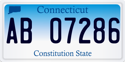 CT license plate AB07286