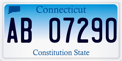 CT license plate AB07290