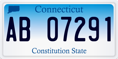 CT license plate AB07291