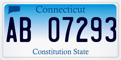 CT license plate AB07293