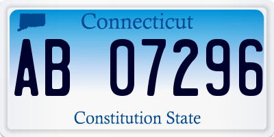 CT license plate AB07296