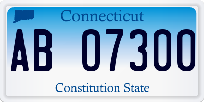 CT license plate AB07300