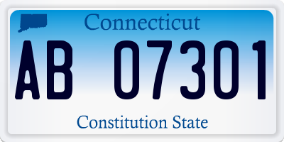 CT license plate AB07301