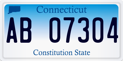 CT license plate AB07304