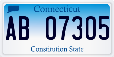 CT license plate AB07305