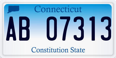 CT license plate AB07313