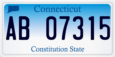 CT license plate AB07315