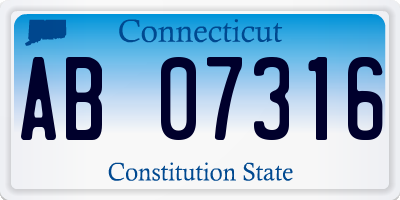 CT license plate AB07316