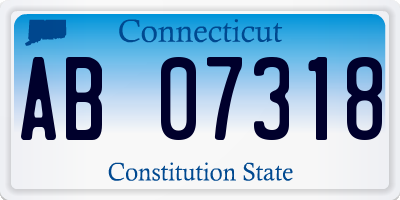 CT license plate AB07318