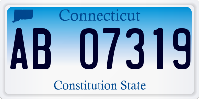 CT license plate AB07319