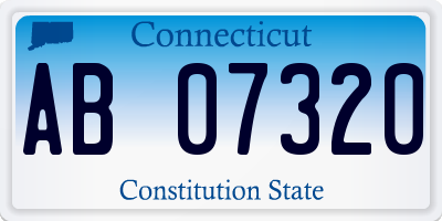 CT license plate AB07320