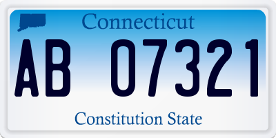 CT license plate AB07321