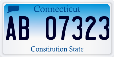 CT license plate AB07323