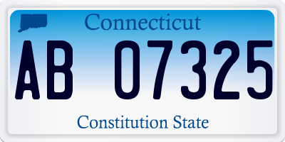 CT license plate AB07325