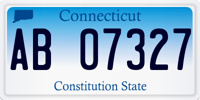 CT license plate AB07327