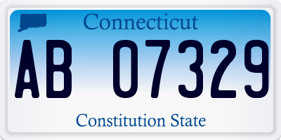CT license plate AB07329