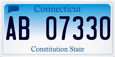 CT license plate AB07330