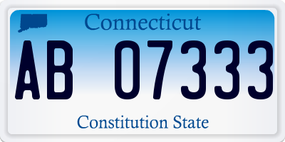 CT license plate AB07333