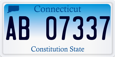 CT license plate AB07337