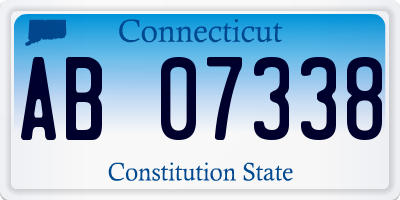 CT license plate AB07338