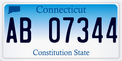 CT license plate AB07344