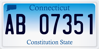 CT license plate AB07351