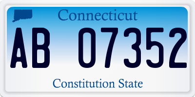 CT license plate AB07352