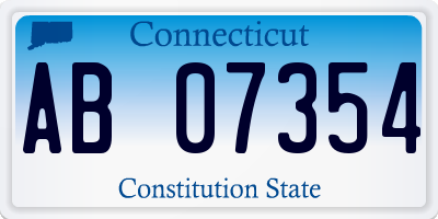CT license plate AB07354