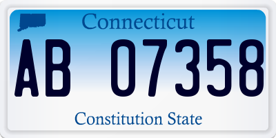 CT license plate AB07358