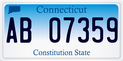 CT license plate AB07359