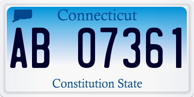 CT license plate AB07361