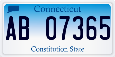 CT license plate AB07365
