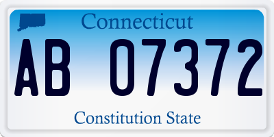 CT license plate AB07372