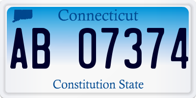 CT license plate AB07374