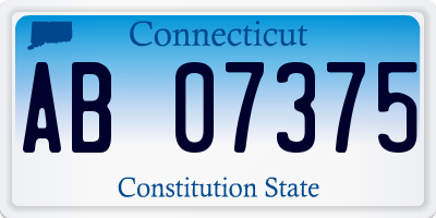 CT license plate AB07375