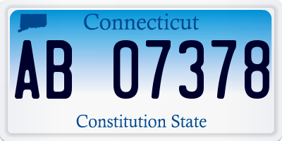 CT license plate AB07378